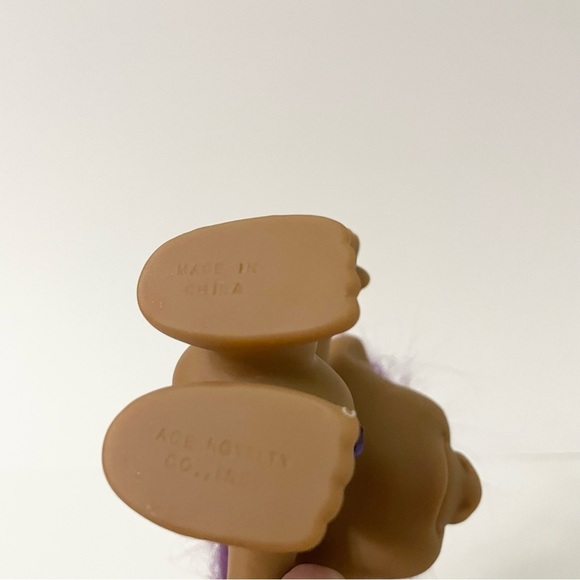 Vintage Ace Novelty Purple Jewel Pajamas Treasure Troll Doll - Picture 15 of 16